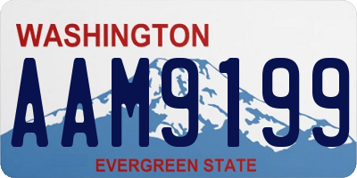 WA license plate AAM9199