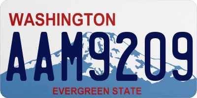 WA license plate AAM9209