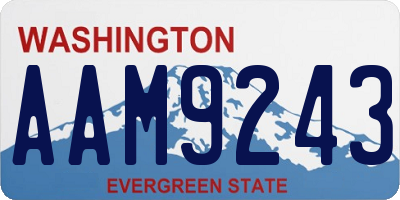 WA license plate AAM9243