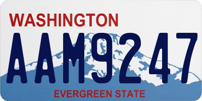 WA license plate AAM9247