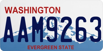 WA license plate AAM9263