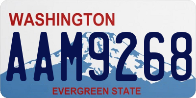 WA license plate AAM9268