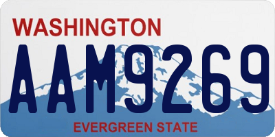 WA license plate AAM9269
