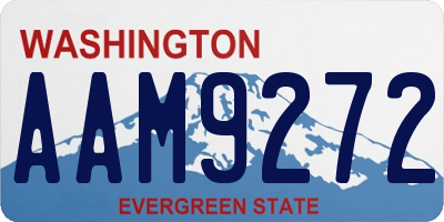 WA license plate AAM9272