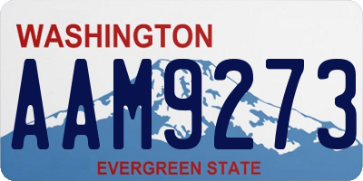 WA license plate AAM9273