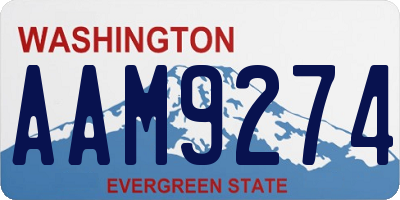 WA license plate AAM9274