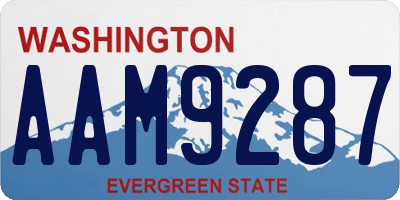 WA license plate AAM9287