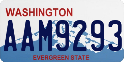 WA license plate AAM9293
