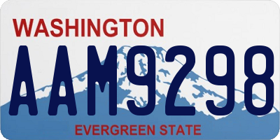 WA license plate AAM9298