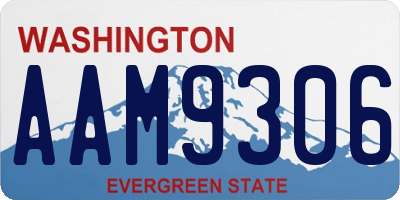 WA license plate AAM9306