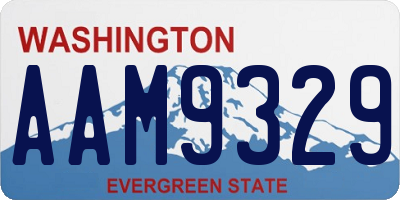 WA license plate AAM9329