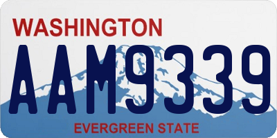 WA license plate AAM9339