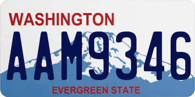 WA license plate AAM9346