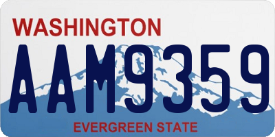 WA license plate AAM9359