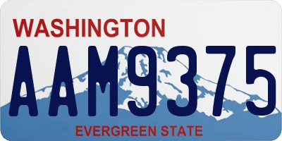 WA license plate AAM9375
