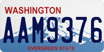 WA license plate AAM9376