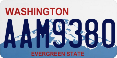 WA license plate AAM9380