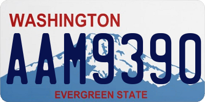 WA license plate AAM9390