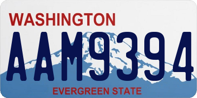 WA license plate AAM9394