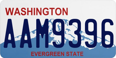 WA license plate AAM9396