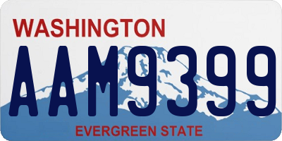 WA license plate AAM9399