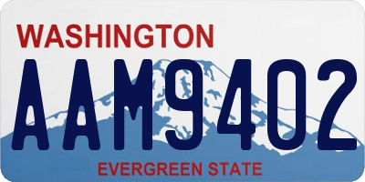 WA license plate AAM9402