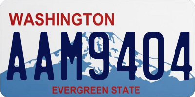 WA license plate AAM9404