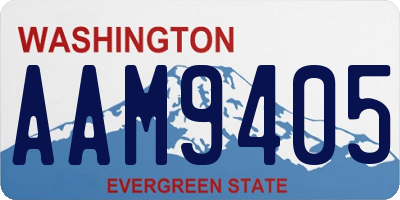 WA license plate AAM9405