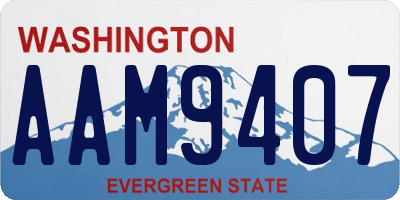 WA license plate AAM9407