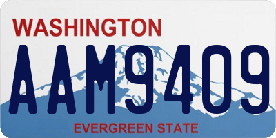 WA license plate AAM9409