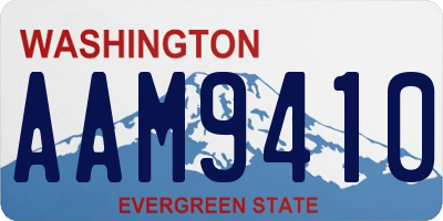 WA license plate AAM9410