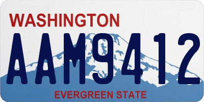 WA license plate AAM9412