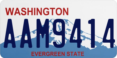 WA license plate AAM9414