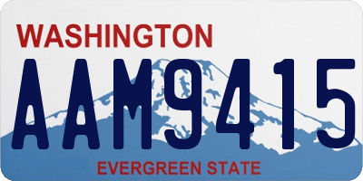 WA license plate AAM9415