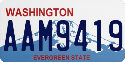 WA license plate AAM9419