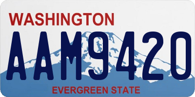 WA license plate AAM9420