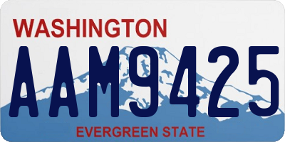 WA license plate AAM9425