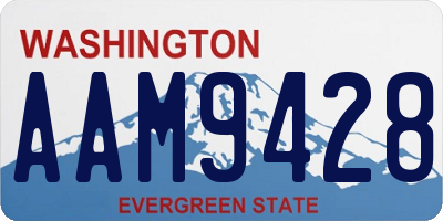 WA license plate AAM9428