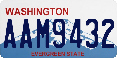 WA license plate AAM9432