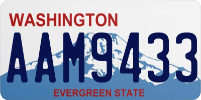WA license plate AAM9433