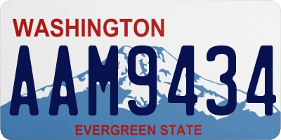 WA license plate AAM9434
