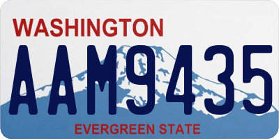 WA license plate AAM9435