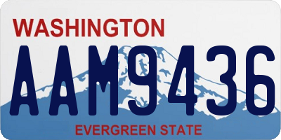 WA license plate AAM9436