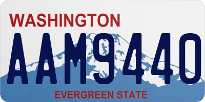 WA license plate AAM9440