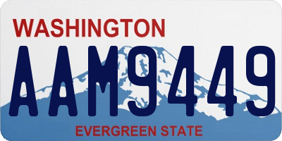 WA license plate AAM9449