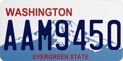 WA license plate AAM9450
