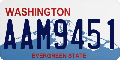 WA license plate AAM9451