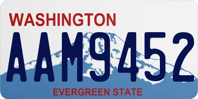 WA license plate AAM9452