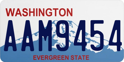 WA license plate AAM9454