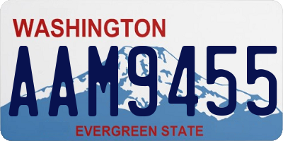 WA license plate AAM9455